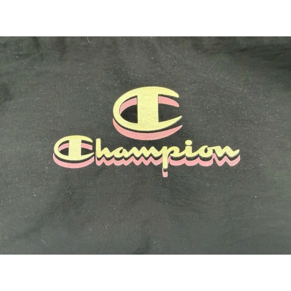 Champion Fanny Pack Black Shoulder Bag Purse Buckle Zipper